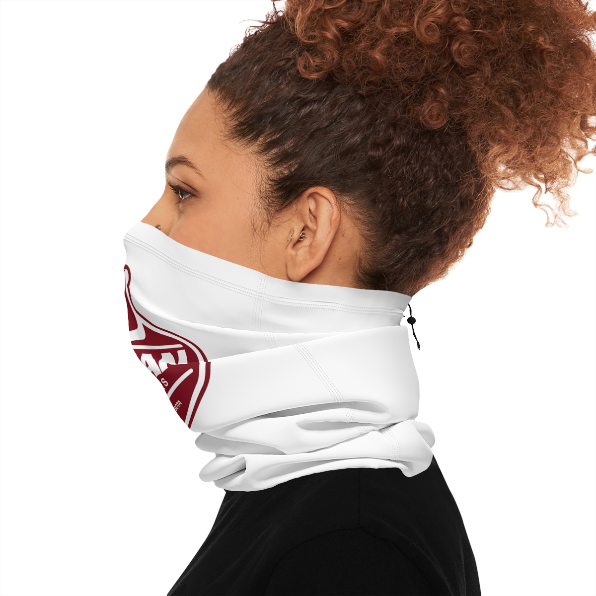 Osman Shrine Winter Neck Gaiter With Drawstring White - Image 6