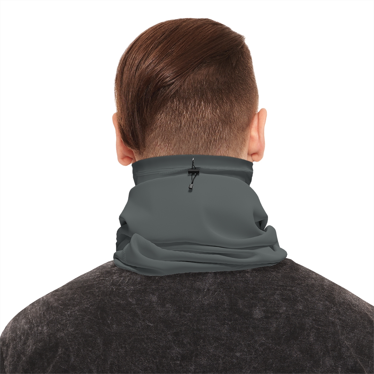 Osman Shrine Winter Neck Gaiter With Drawstring Dark Grey - Image 9