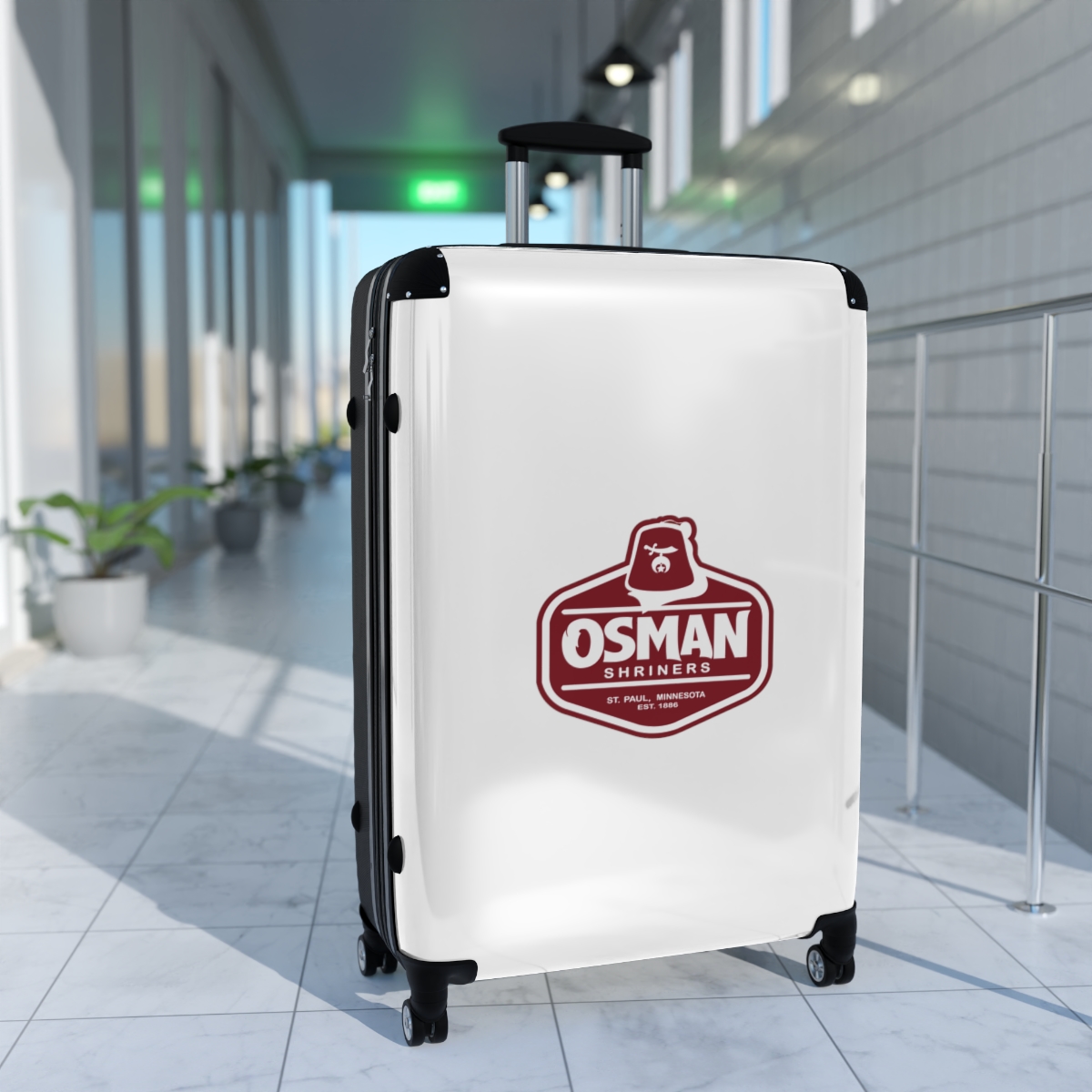 Osman Shrine Suitcase 3 Sizes (White) - Image 3