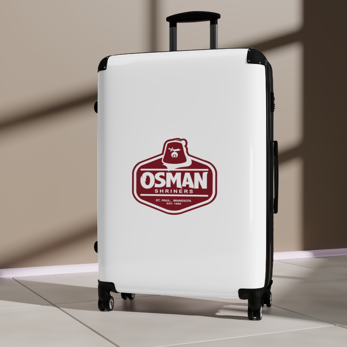 Osman Shrine Suitcase 3 Sizes (White) - Image 4