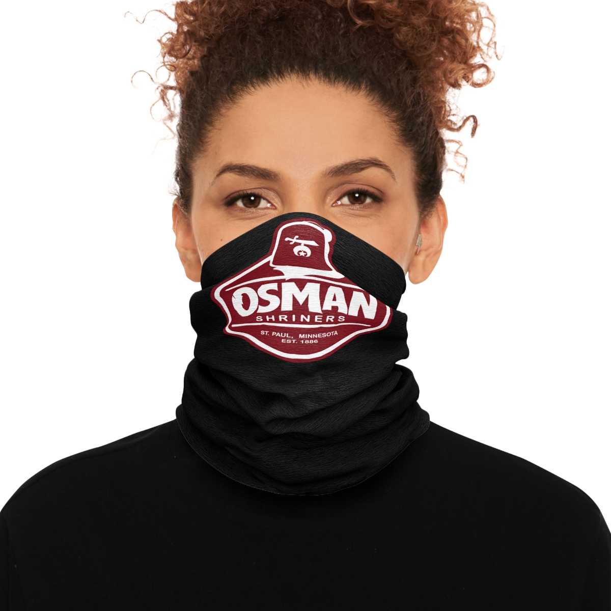 Osman Shrine Tube Scarf Black - Image 3